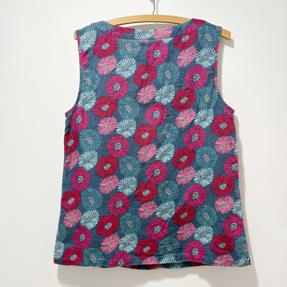 Seasalt Cornwall Phormium Linen Floral Top Vest Size 8 Size Medium Floral Tank - Picture 5 of 13